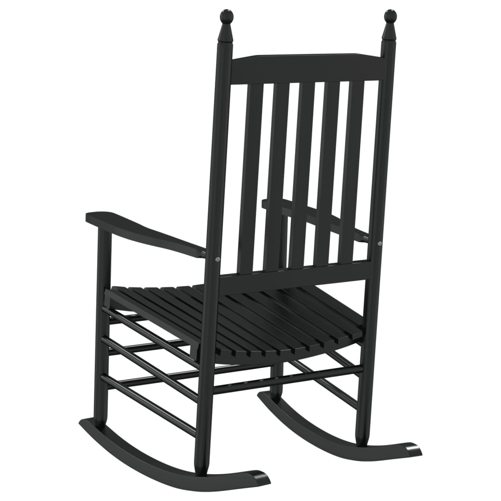 Chaises à bascule avec sièges incurvés lot de 2 noir peuplier - XIOS