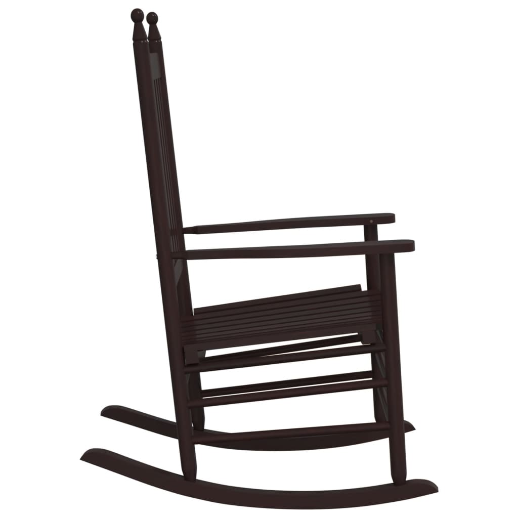 Chaises à bascule sièges incurvés lot de 2 brun peuplier massif - XIOS
