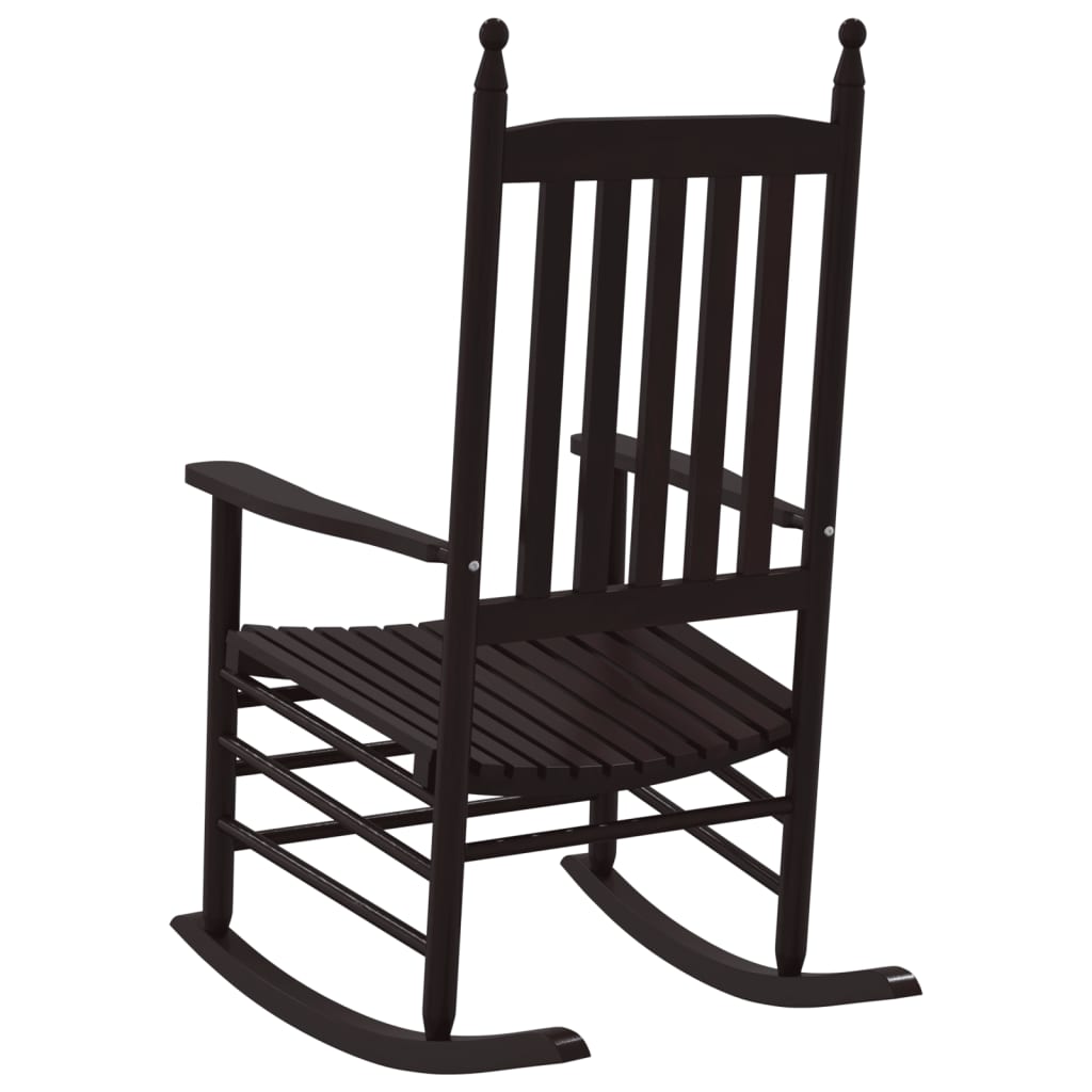 Chaises à bascule sièges incurvés lot de 2 brun peuplier massif - XIOS