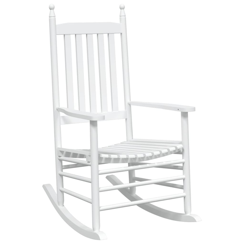 Chaises à bascule sièges incurvés lot de 2 blanc sapin massif - XIOS
