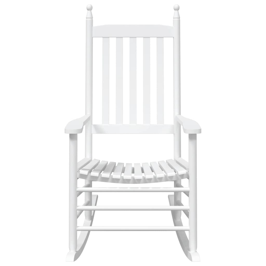 Chaises à bascule sièges incurvés lot de 2 blanc sapin massif - XIOS