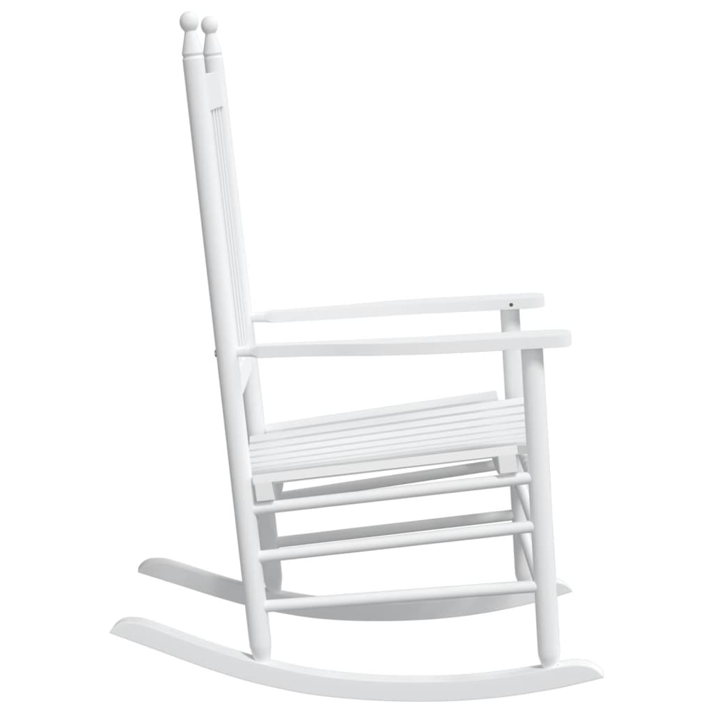 Chaises à bascule sièges incurvés lot de 2 blanc sapin massif - XIOS