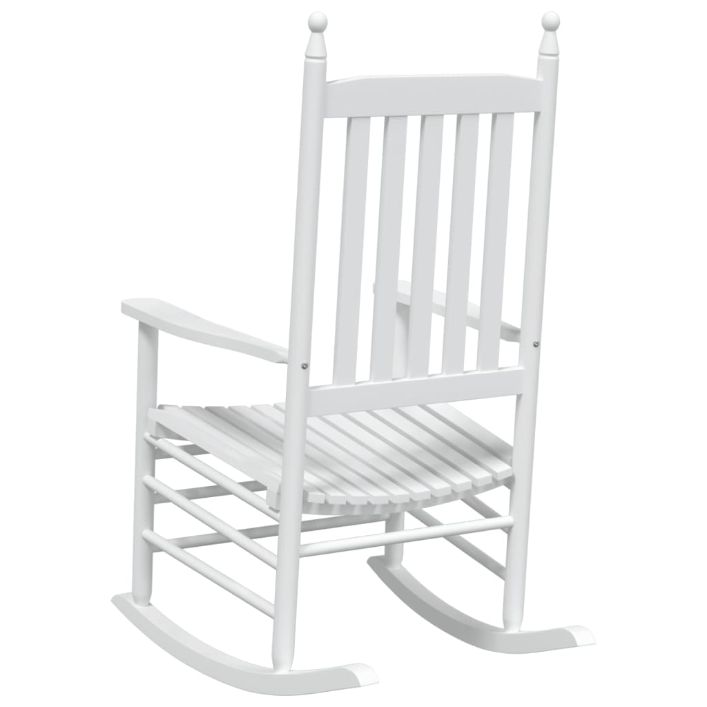 Chaises à bascule sièges incurvés lot de 2 blanc sapin massif - XIOS