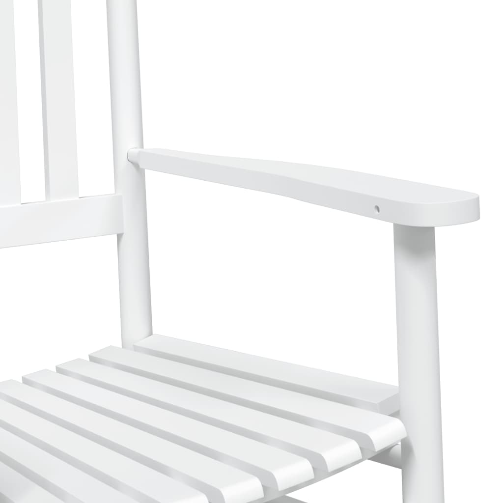 Chaises à bascule sièges incurvés lot de 2 blanc sapin massif - XIOS