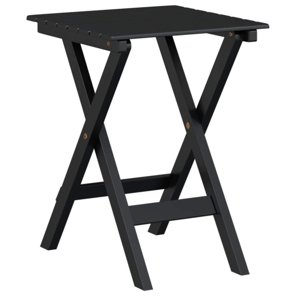 Chaises à bascule lot de 2 table pliable noir massif peuplier - XIOS