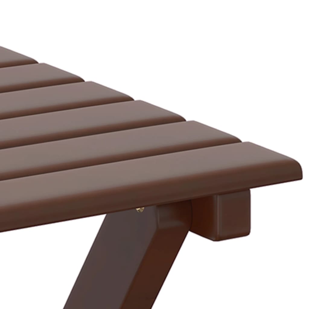 Chaises à bascule lot de 2 table pliable marron massif peuplier - XIOS