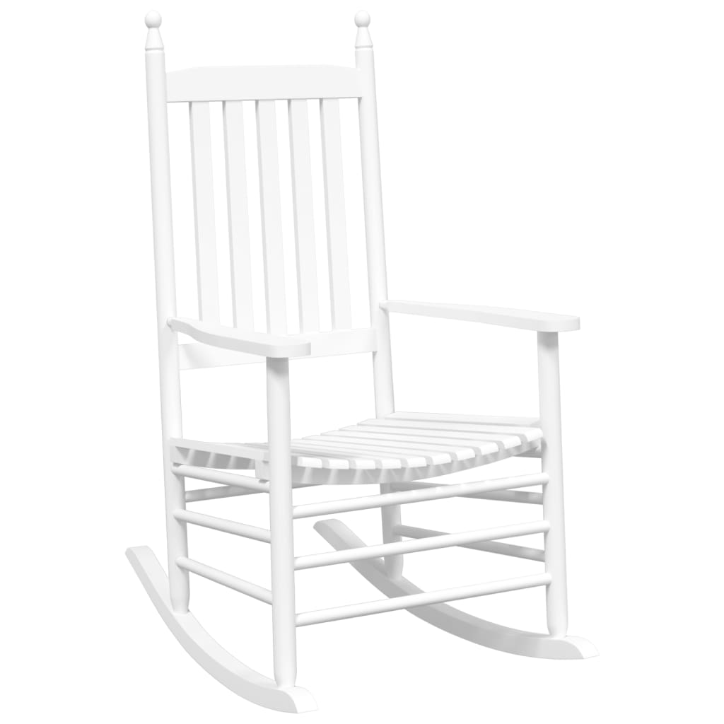 Chaises à bascule lot de 2 table pliable blanc massif peuplier - XIOS