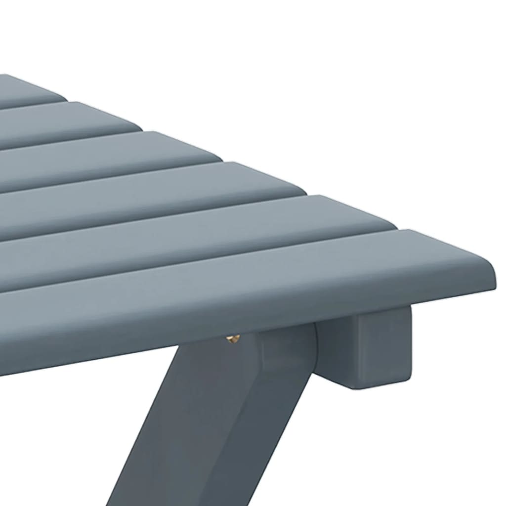 Chaises à bascule lot de 2 table pliable gris massif peuplier - XIOS
