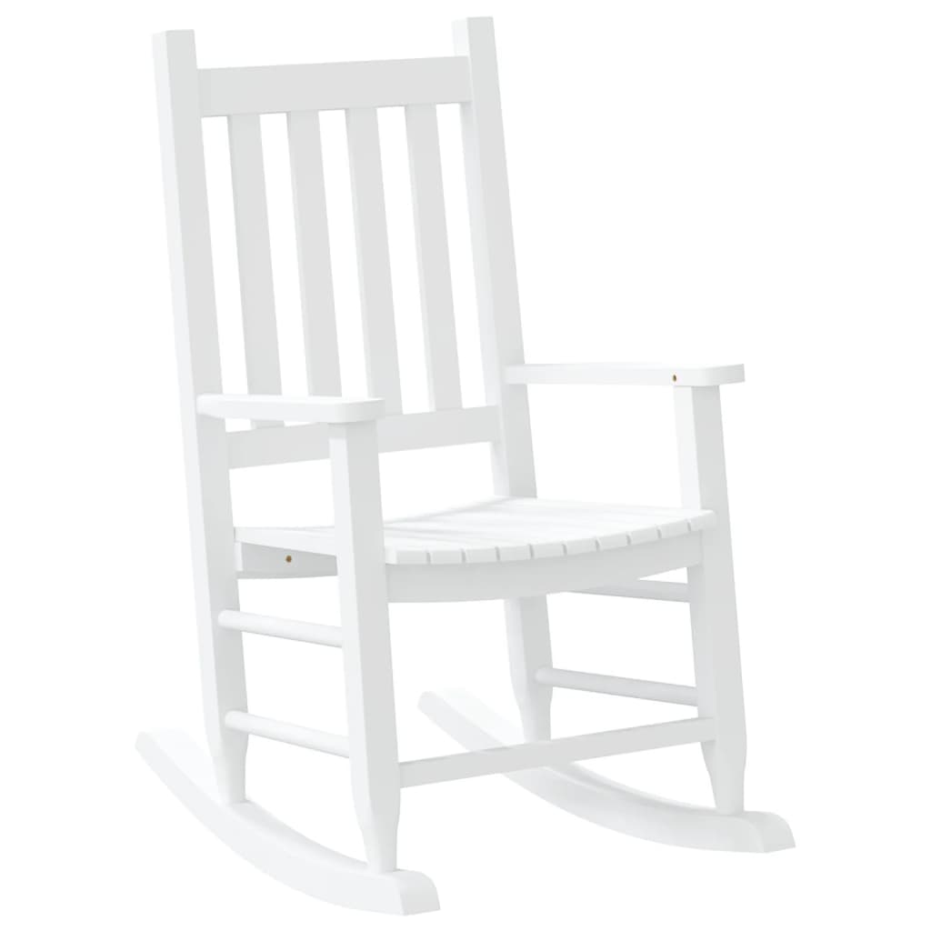 Chaises à bascule enfants lot de 2 blanc bois peuplier massif - XIOS