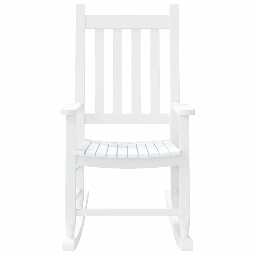 Chaises à bascule enfants lot de 2 blanc bois peuplier massif - XIOS