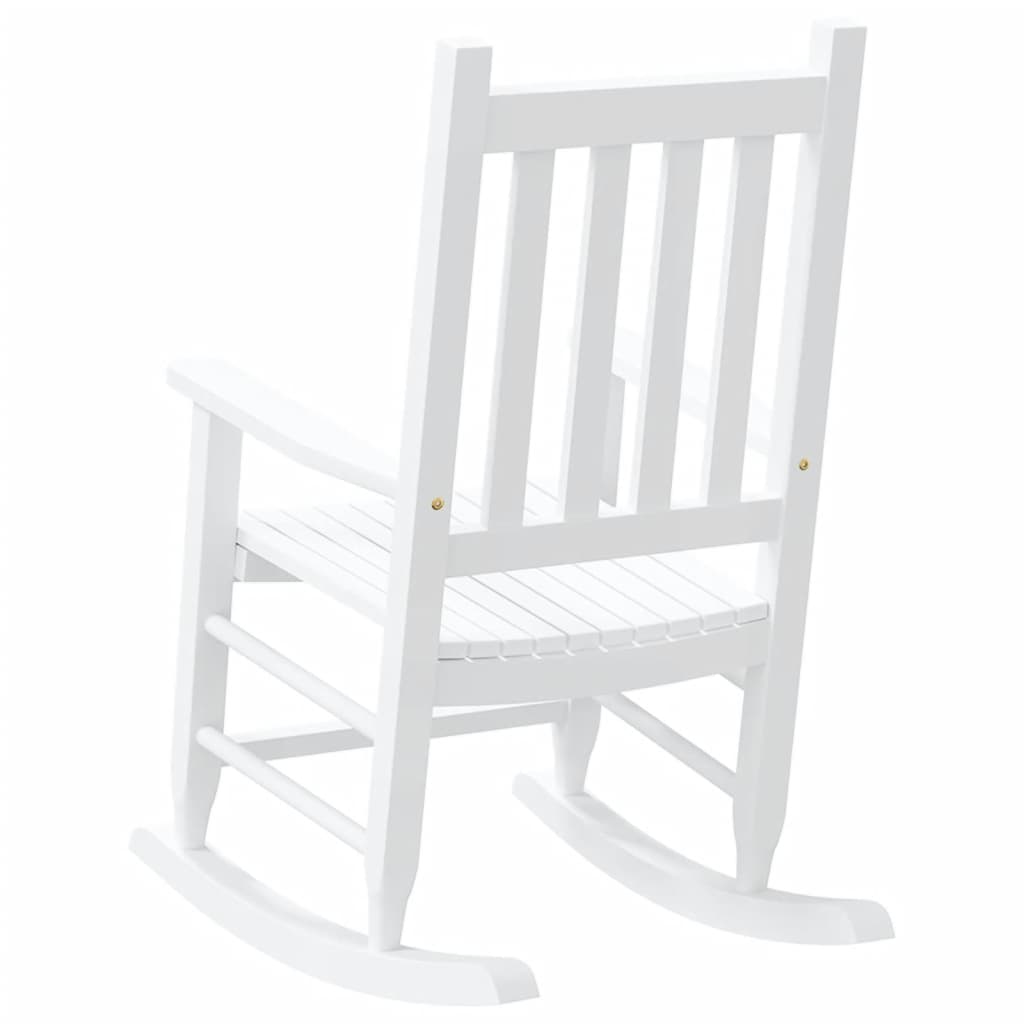 Chaises à bascule enfants lot de 2 blanc bois peuplier massif - XIOS