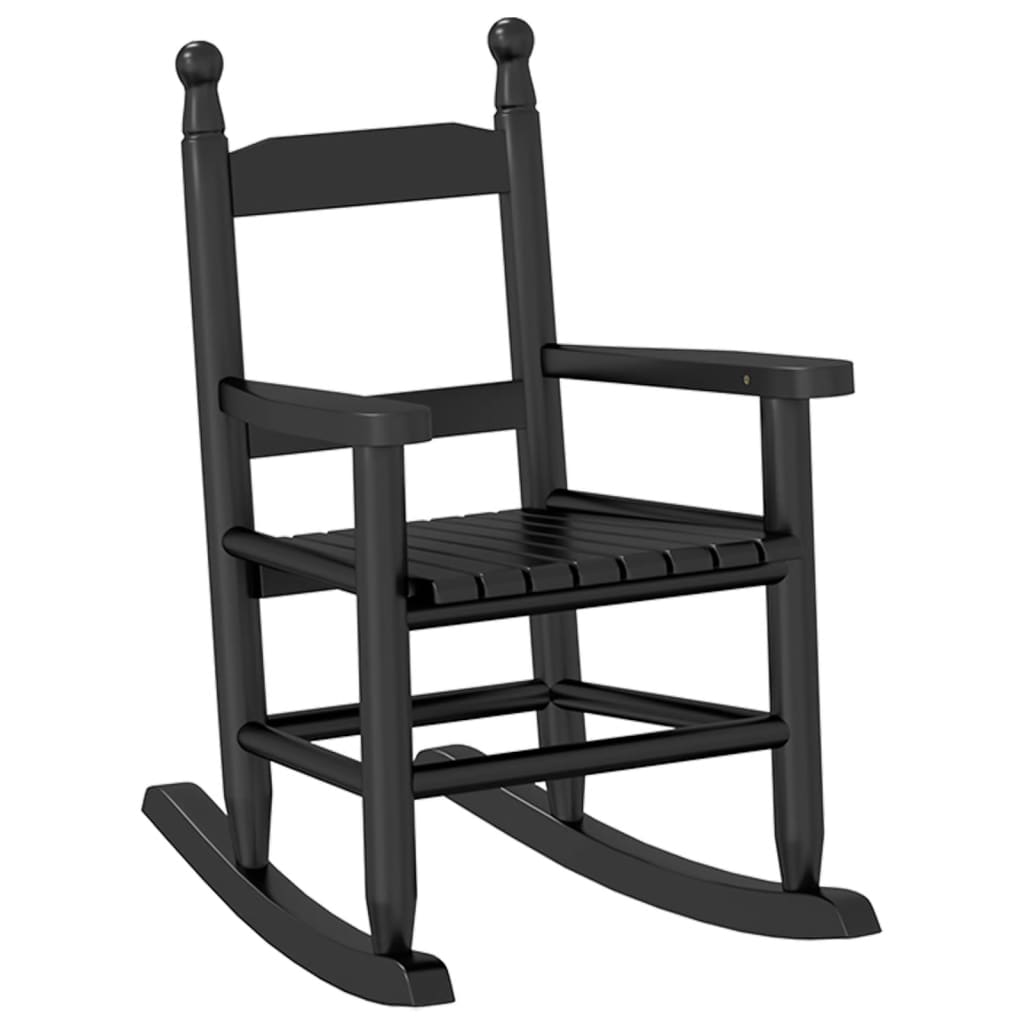 Chaises à bascule enfants lot de 2 noir bois de peuplier massif - XIOS