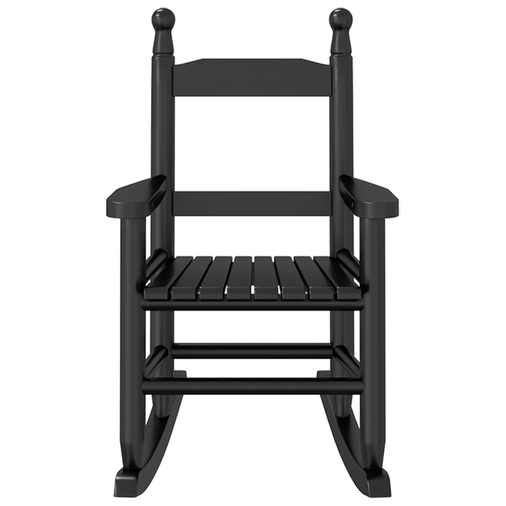 Chaises à bascule enfants lot de 2 noir bois de peuplier massif - XIOS