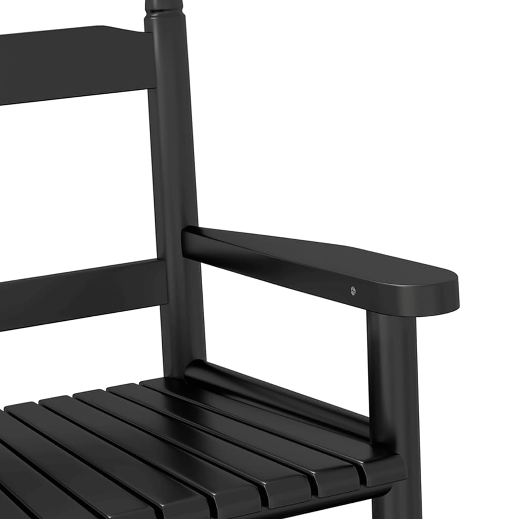 Chaises à bascule enfants lot de 2 noir bois de peuplier massif - XIOS