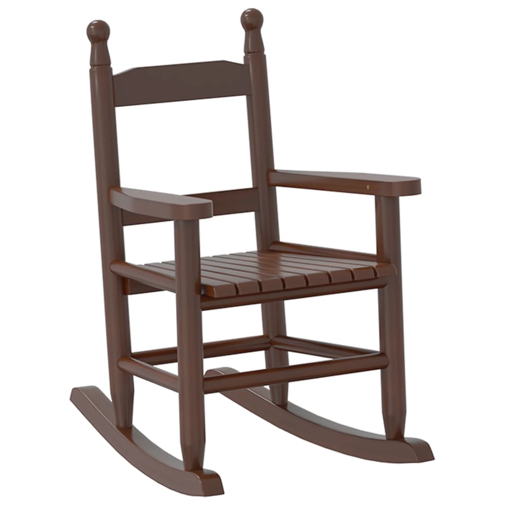 Chaises à bascule enfants lot de 2 marron bois peuplier massif - XIOS