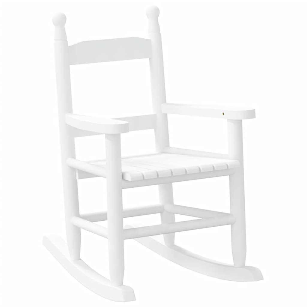 Chaises à bascule enfants lot de 2 blanc bois peuplier massif - XIOS