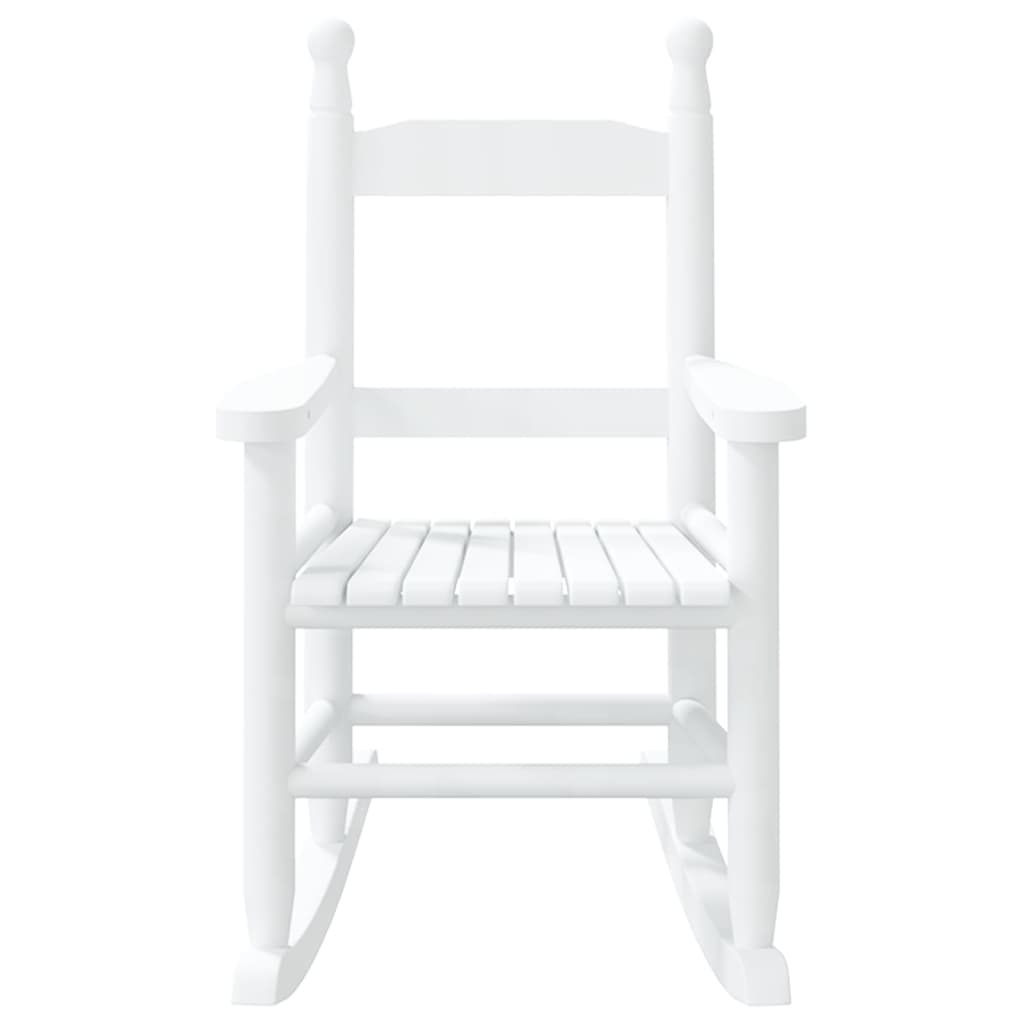 Chaises à bascule enfants lot de 2 blanc bois peuplier massif - XIOS