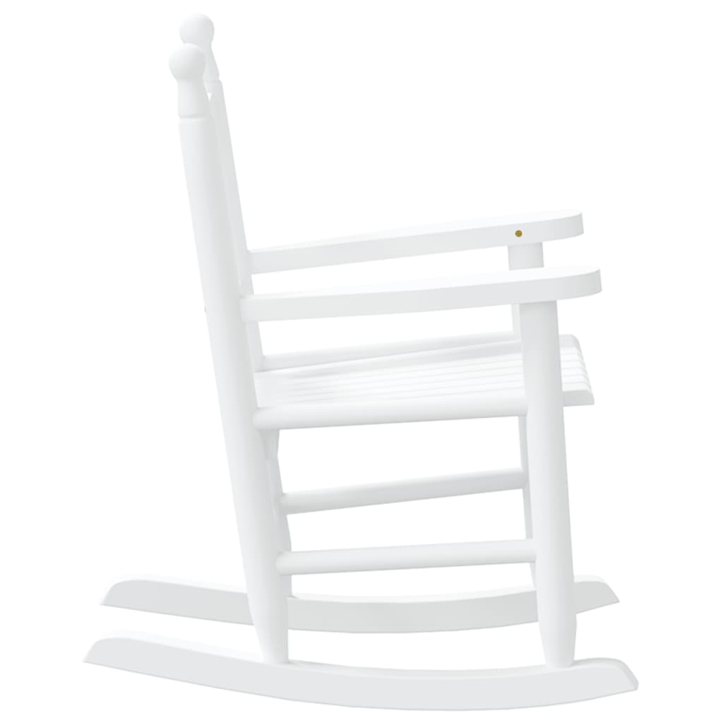Chaises à bascule enfants lot de 2 blanc bois peuplier massif - XIOS