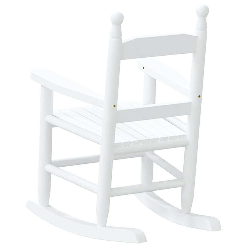 Chaises à bascule enfants lot de 2 blanc bois peuplier massif - XIOS