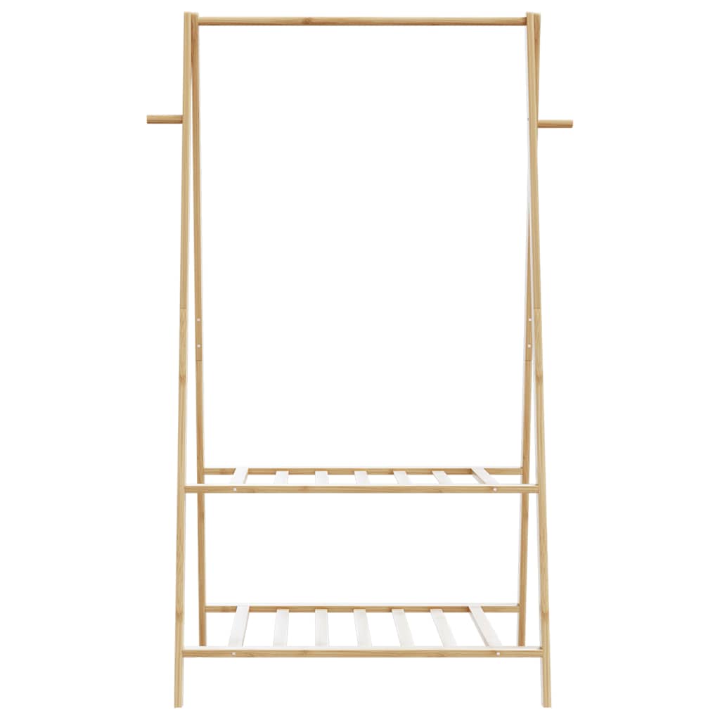 Porte-vêtement avec étagères 96x45,5x150,5 cm bambou
