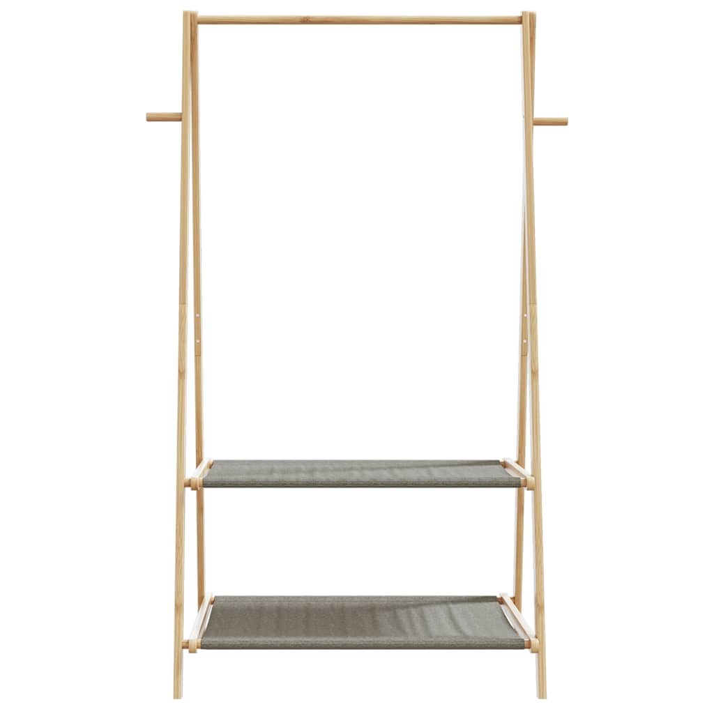 Porte-vêtement avec étagères 96x45,5x150,5 cm bambou - XIOS