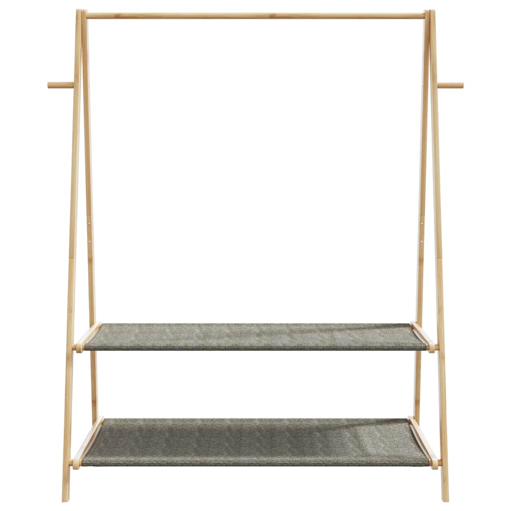 Porte-vêtement avec étagères 132x45,5x150,5 cm bambou - XIOS