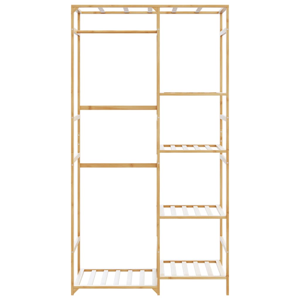 Porte-vêtement avec étagères 100x50x184,5 cm bambou - XIOS