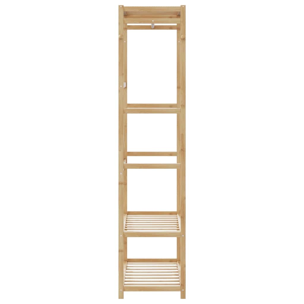 Porte-vêtement avec étagères 80x40x175 cm bambou
