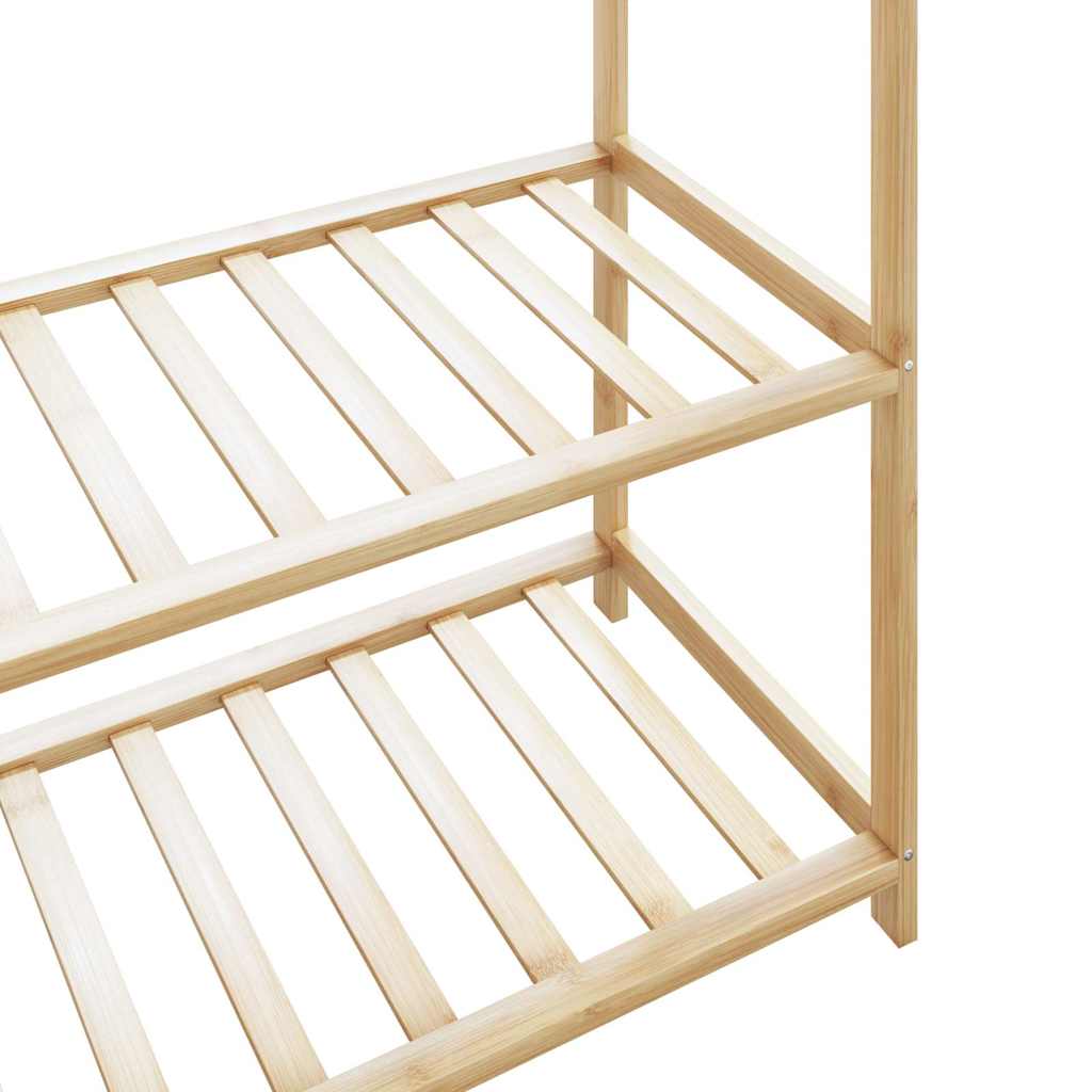 Porte-vêtement avec étagères 80x40x175 cm bambou