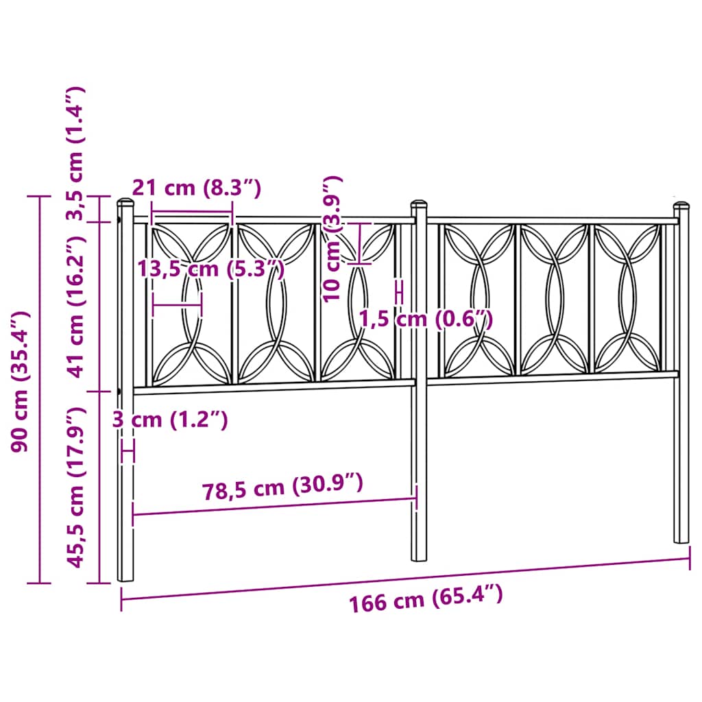 Tête de lit de remplacement métal blanc 160 cm - XIOS