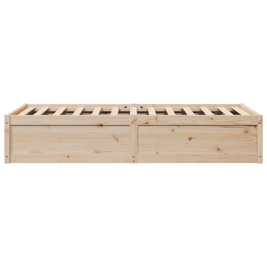 Cadre de lit sans matelas 75x190 cm bois de pin massif - XIOS
