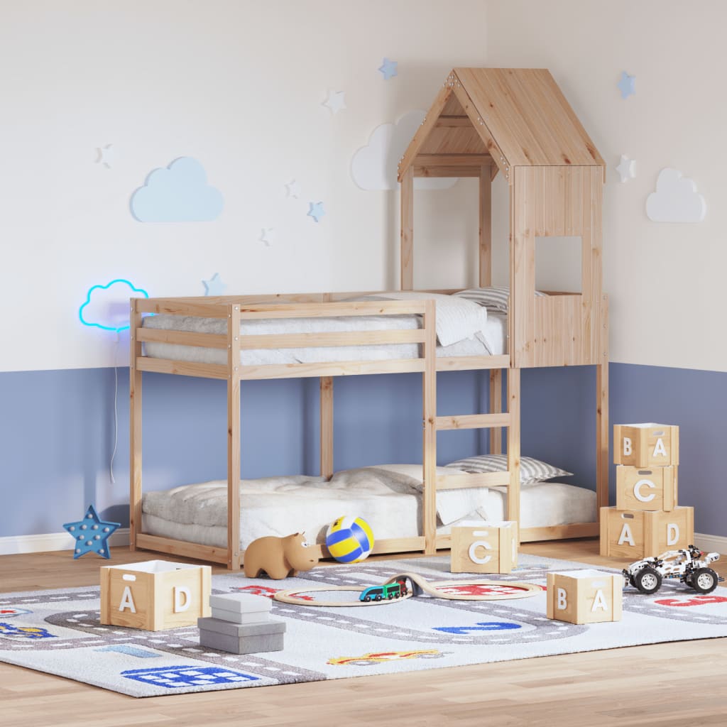 Toit de lit pour enfants 55x99x139,5 cm bois de pin massif - XIOS