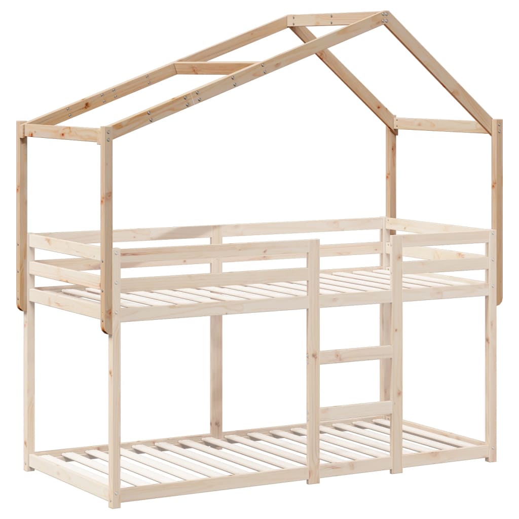 Toit de lit pour enfants 213x95,5x144,5 cm bois de pin massif - XIOS