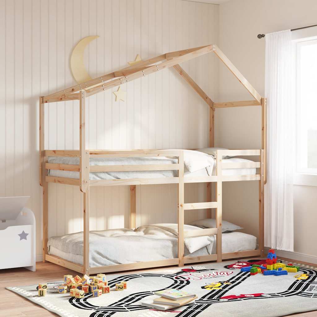 Toit de lit pour enfants 213x95,5x144,5 cm bois de pin massif - XIOS
