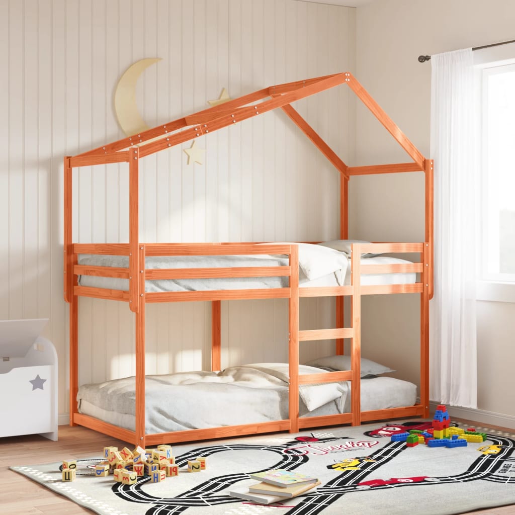 Toit de lit pour enfants 213x95,5x144,5 cm bois de pin massif - XIOS