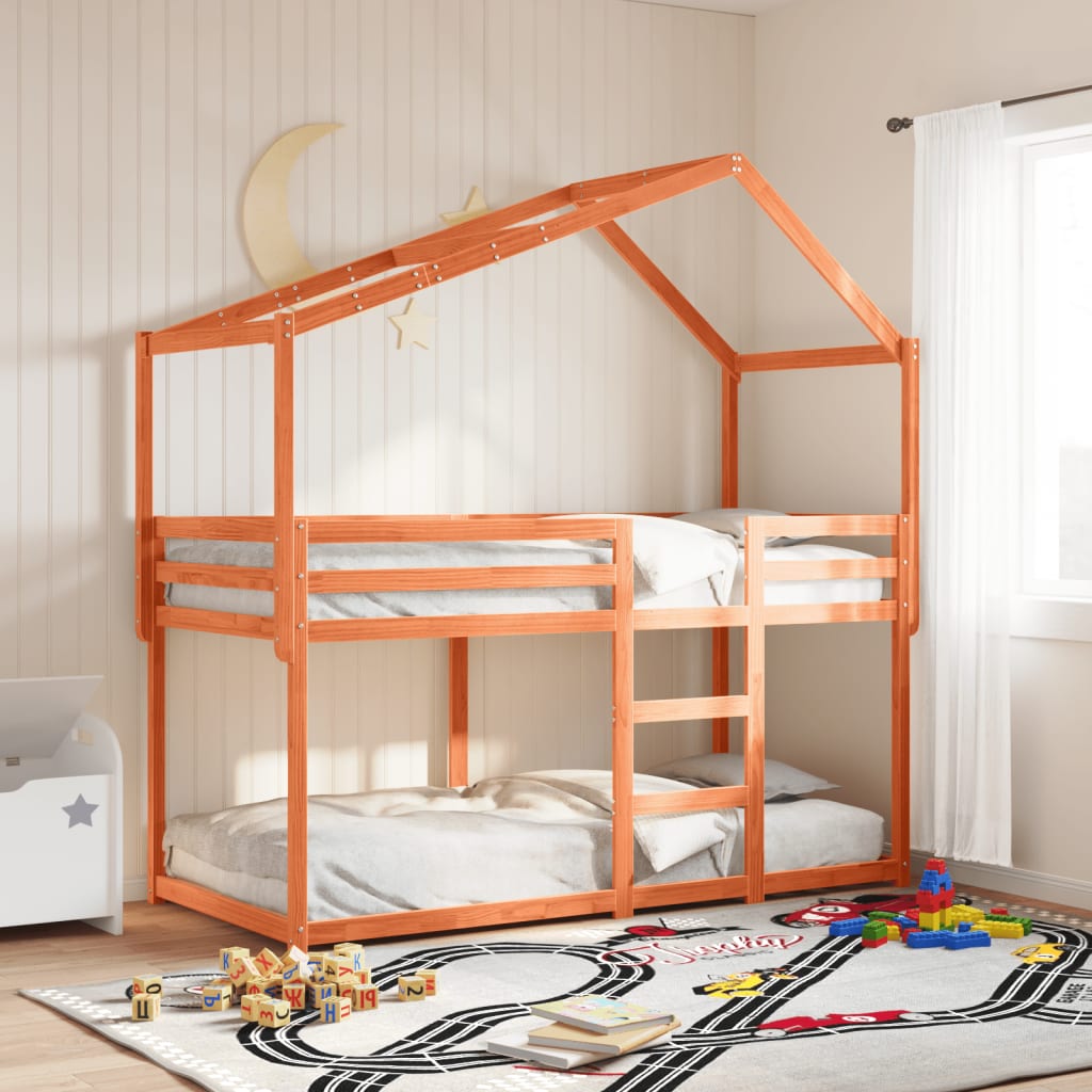 Toit de lit pour enfants 203x80,5x142 cm bois de pin massif - XIOS