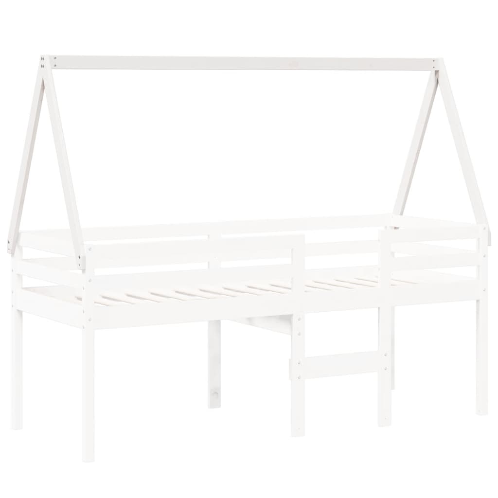 Toit de lit pour enfants blanc 199x80,5x88cm bois de pin massif - XIOS