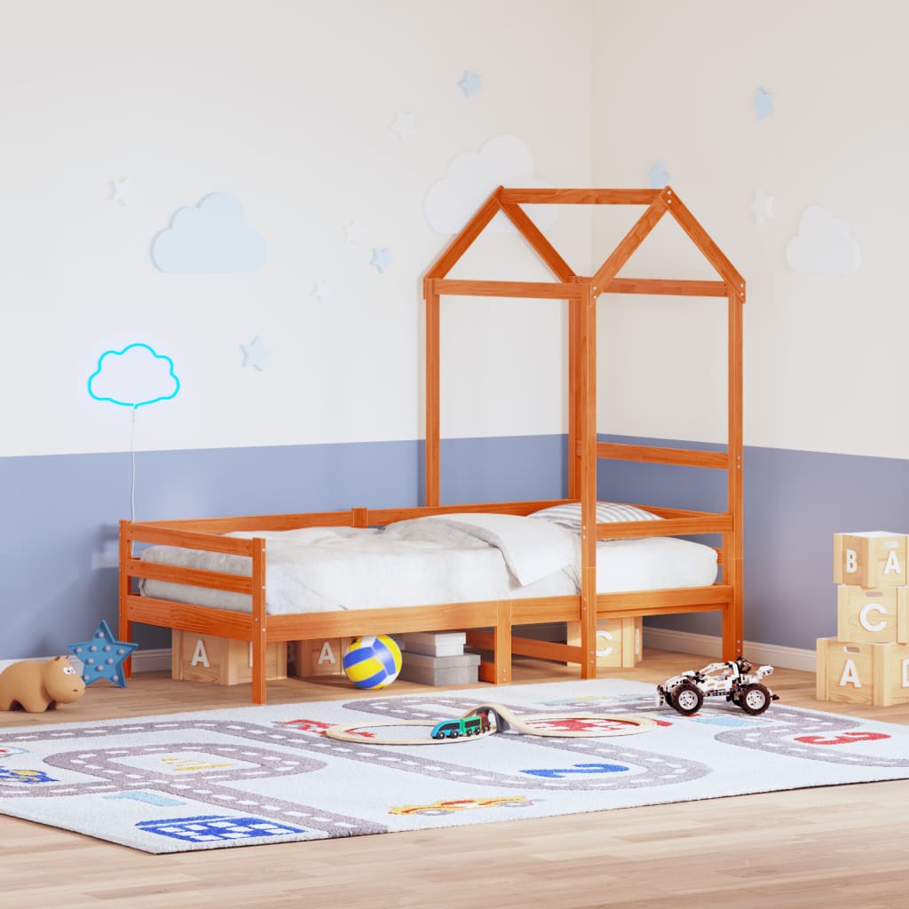 Toit de lit pour enfants 118x70x176,5 cm bois de pin massif - XIOS