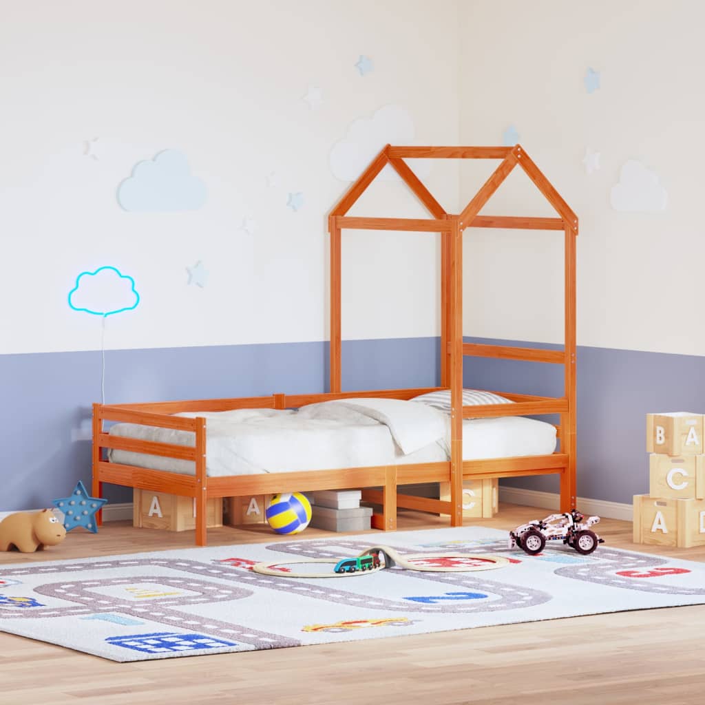 Toit de lit pour enfants 108x70x176,5 cm bois de pin massif - XIOS