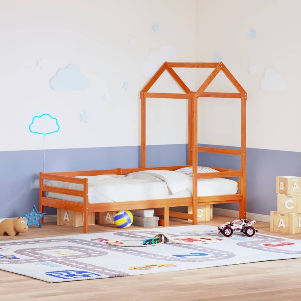 Toit de lit pour enfants 98x70x176,5 cm bois de pin massif - XIOS