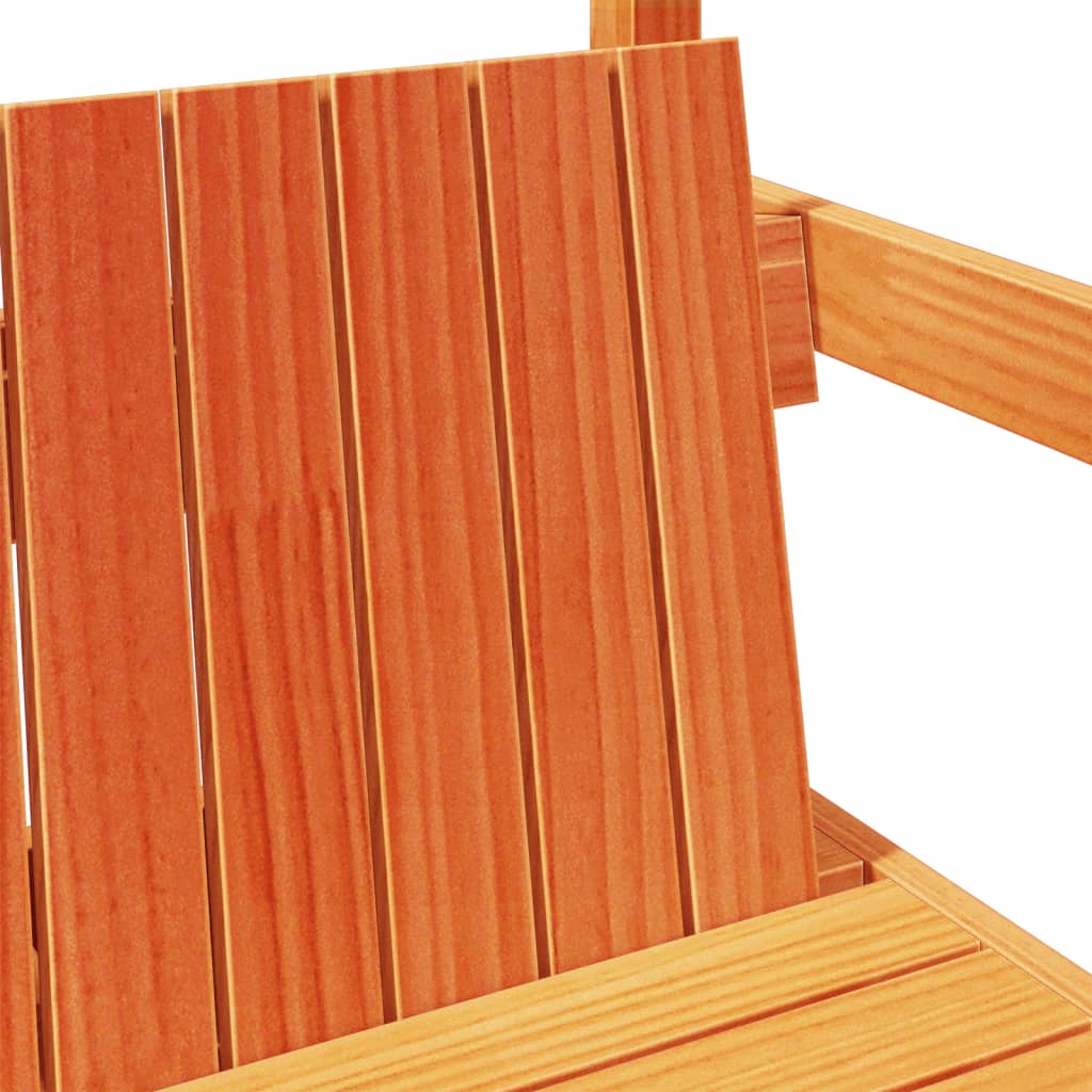 Banc avec toit cire marron 117,5x70x176,5 cm bois de pin massif - XIOS