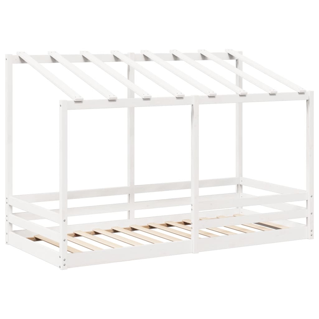 Lit pour enfants sans matelas blanc 100x200 cm bois pin massif - XIOS