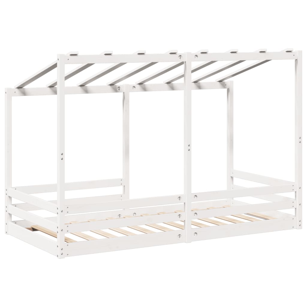 Lit pour enfants sans matelas blanc 100x200 cm bois pin massif - XIOS