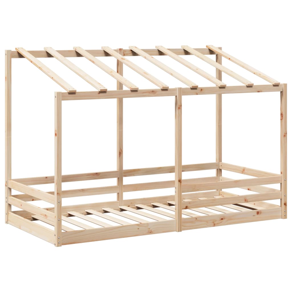Lit pour enfants sans matelas blanc 80x200 cm bois pin massif - XIOS