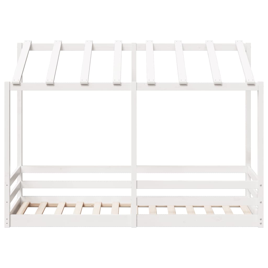 Lit pour enfants sans matelas blanc 75x190 cm bois pin massif - XIOS