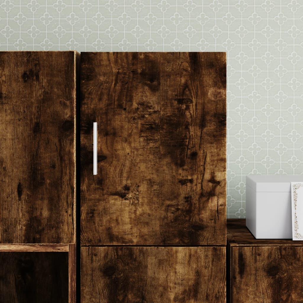 Armoire murale chêne fumé 30x42,5x40 cm bois d'ingénierie - XIOS