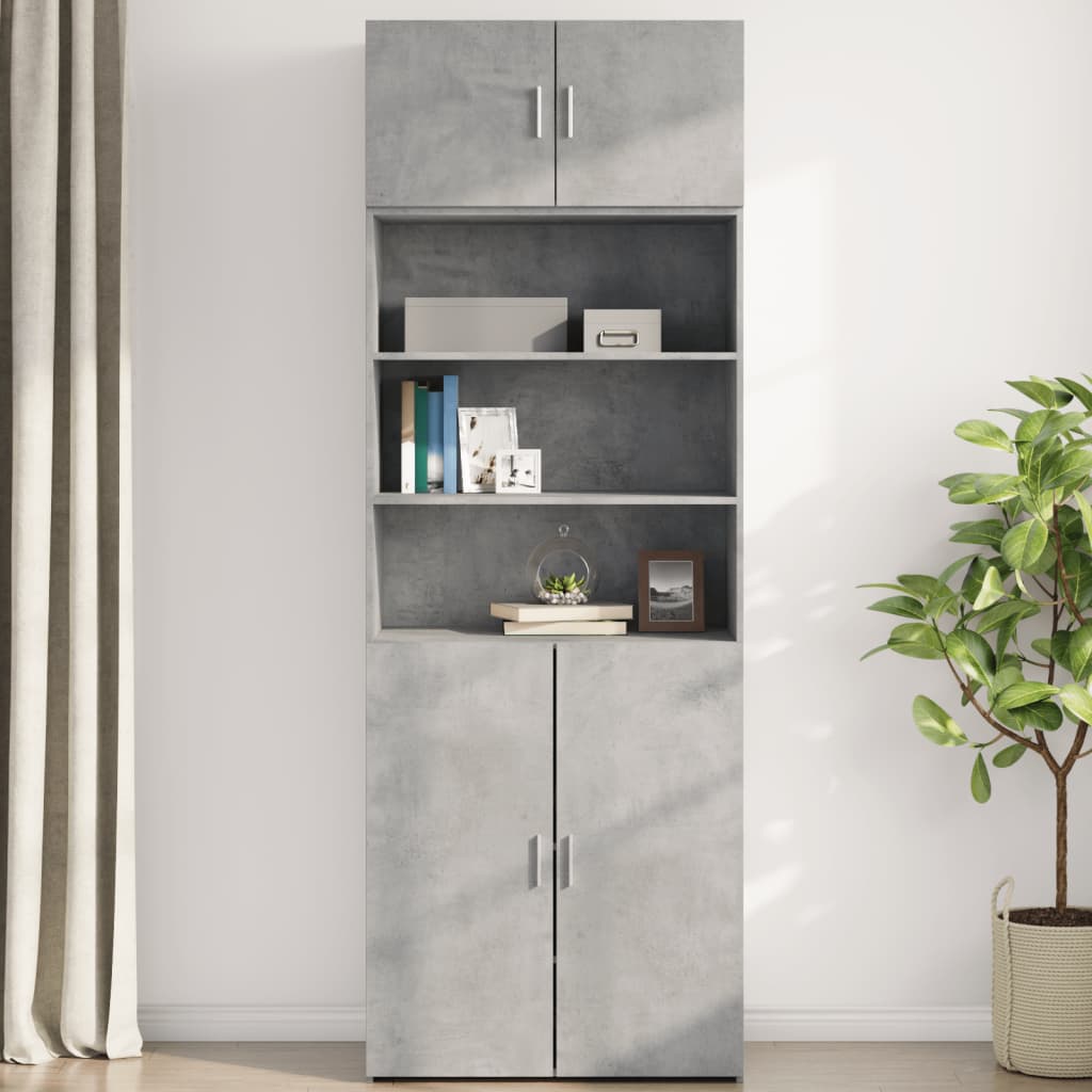 Armoire murale gris béton 80x42,5x40 cm bois d'ingénierie - XIOS