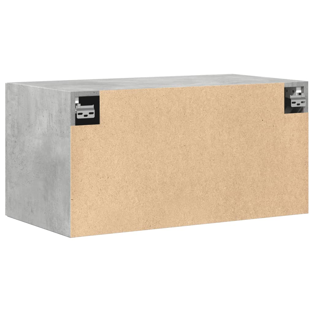 Armoire murale gris béton 80x42,5x40 cm bois d'ingénierie - XIOS