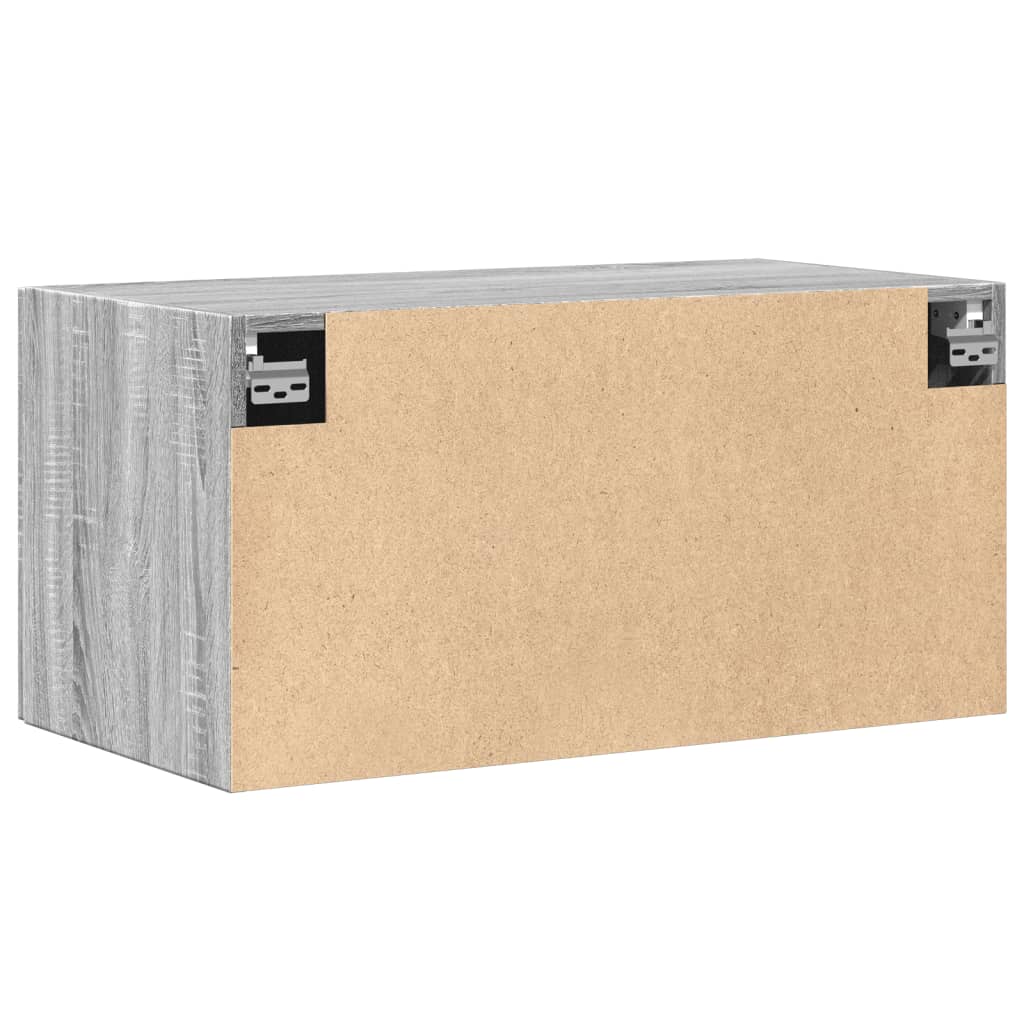 Armoire murale sonoma gris 80x42,5x40 cm bois d'ingénierie - XIOS