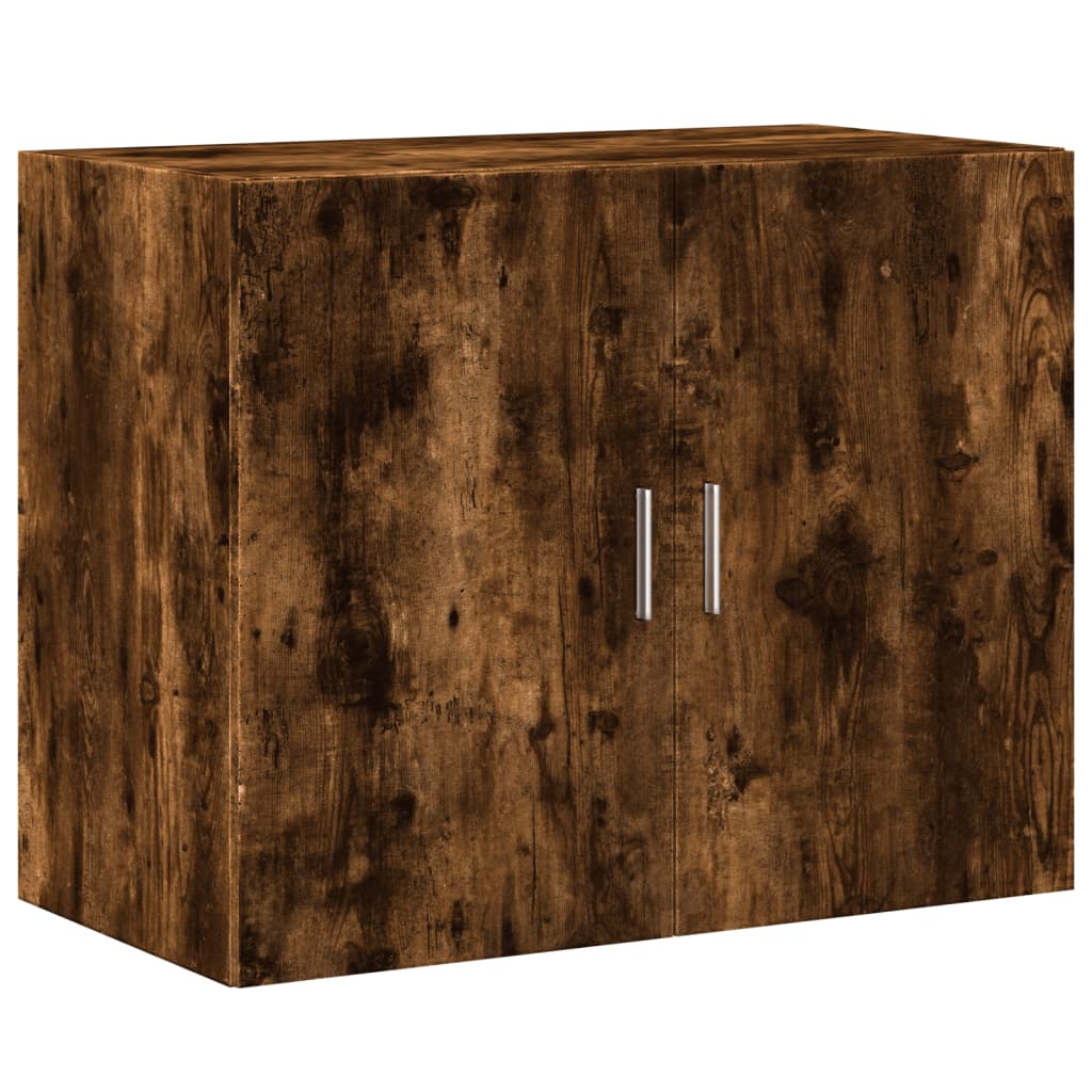 Armoire murale chêne fumé 80x42,5x64 cm bois d'ingénierie - XIOS